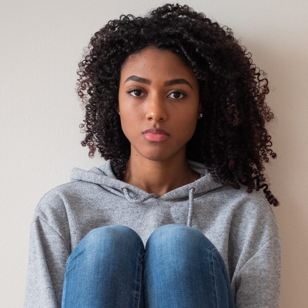 a young woman wondering if she's actually pregnant